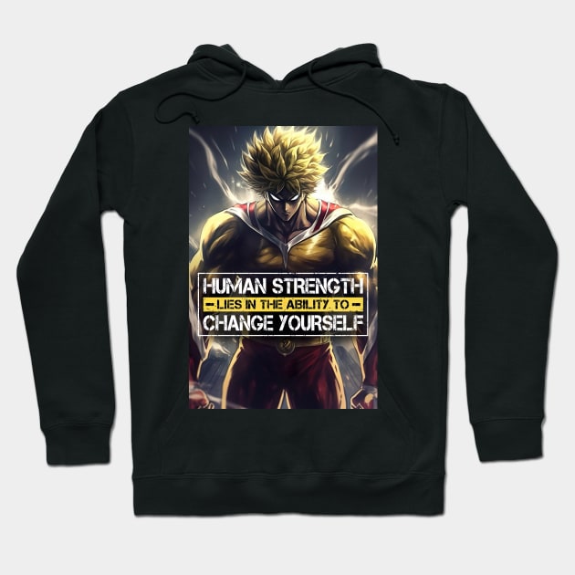 Super Hero Motivation Quotes - Anime Wallpaper Hoodie by KAIGAME Art